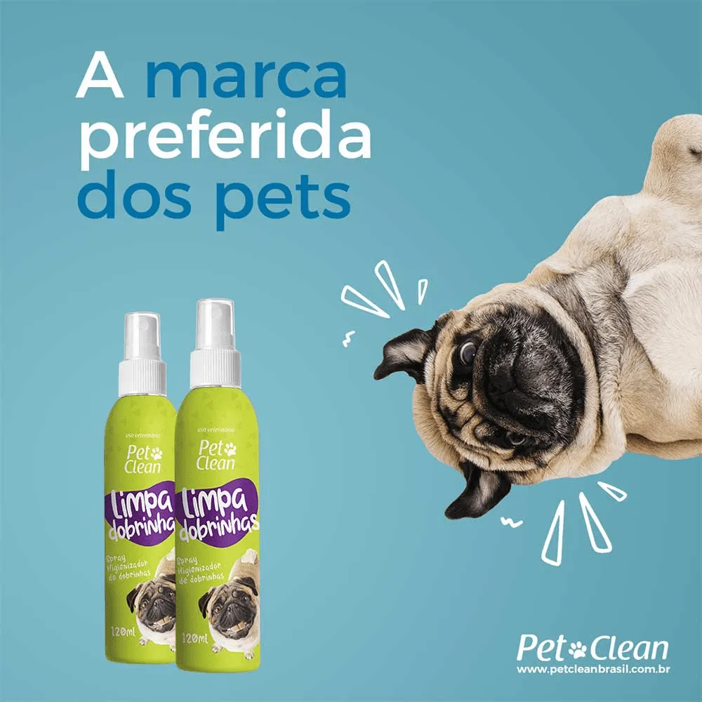 Spray Higienizador Limpa Dobrinhas Pet Clean — foto 5