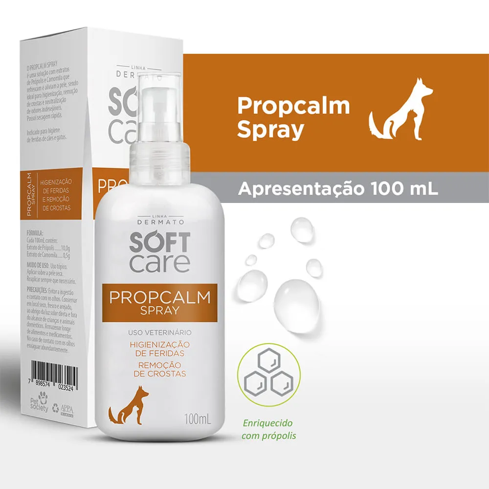 Higienizador de Feridas Antisséptico Natural Propcalm Spray Soft Care — foto 2
