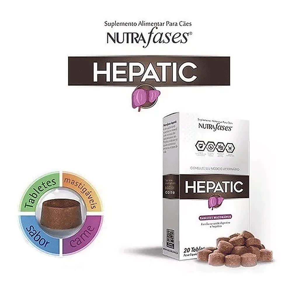 Hepatic Nutrafases Suplemento Alimentar para Cães Demarc — foto 2