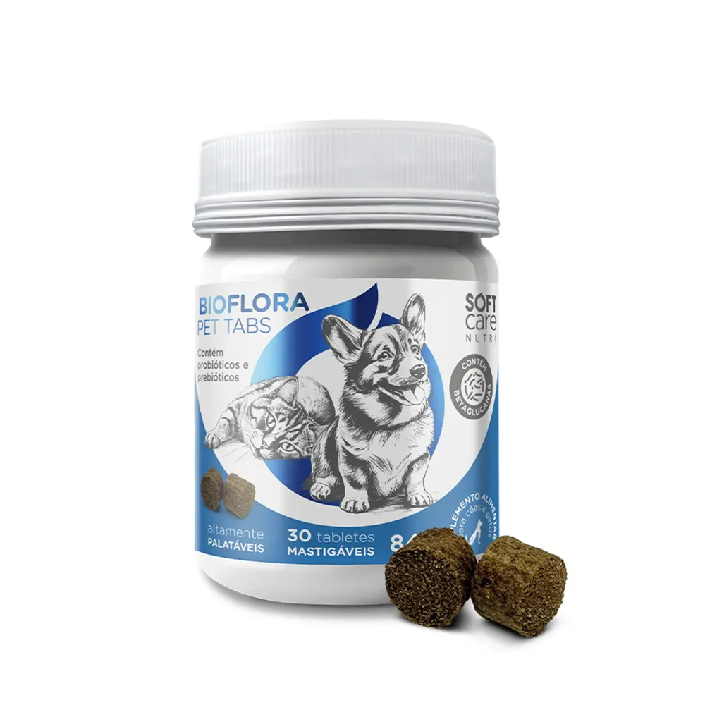Suplemento Alimentar Soft Care Nuti Bioflora Pet Tabs