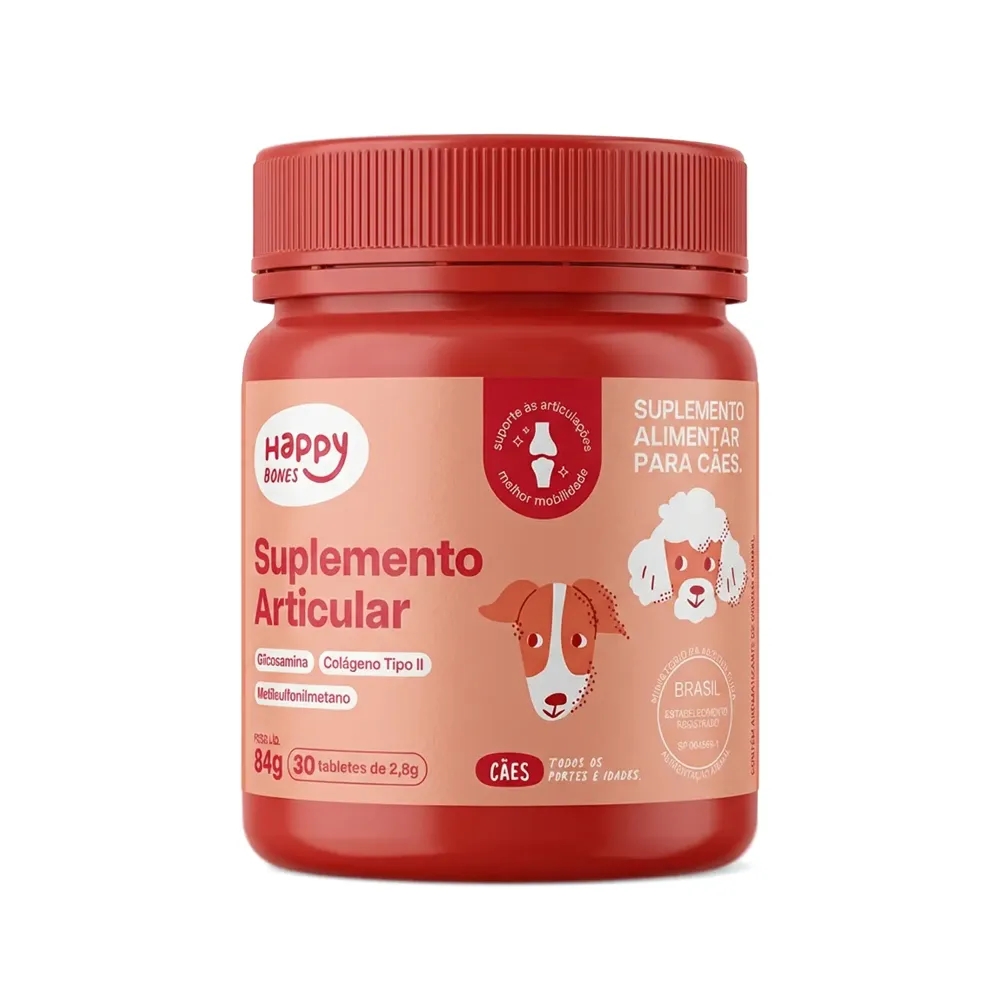 Suplemento Happy Bones Articular para Cães Happy Med