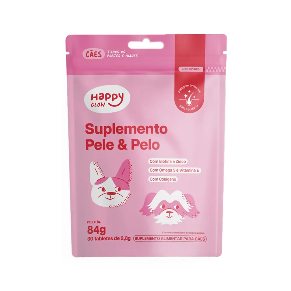 Suplemento Happy Glow Pele e Pelo para Cães Happy Med