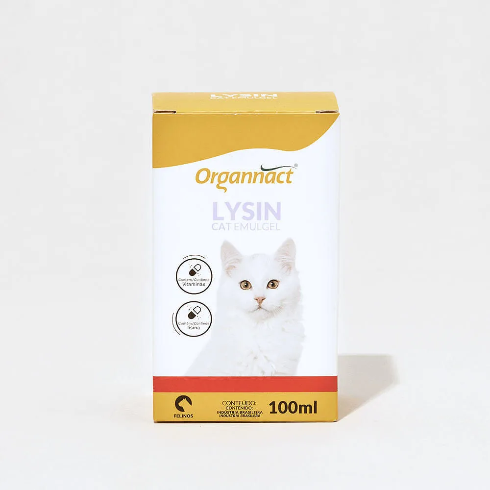 Lysin Cat Emulgel Suplemento Organnact