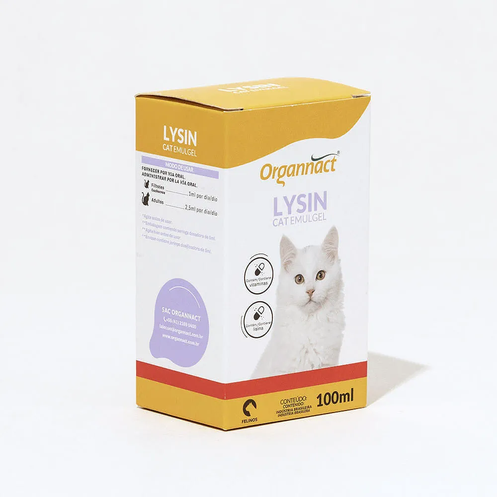 Lysin Cat Emulgel Suplemento Organnact — foto 3