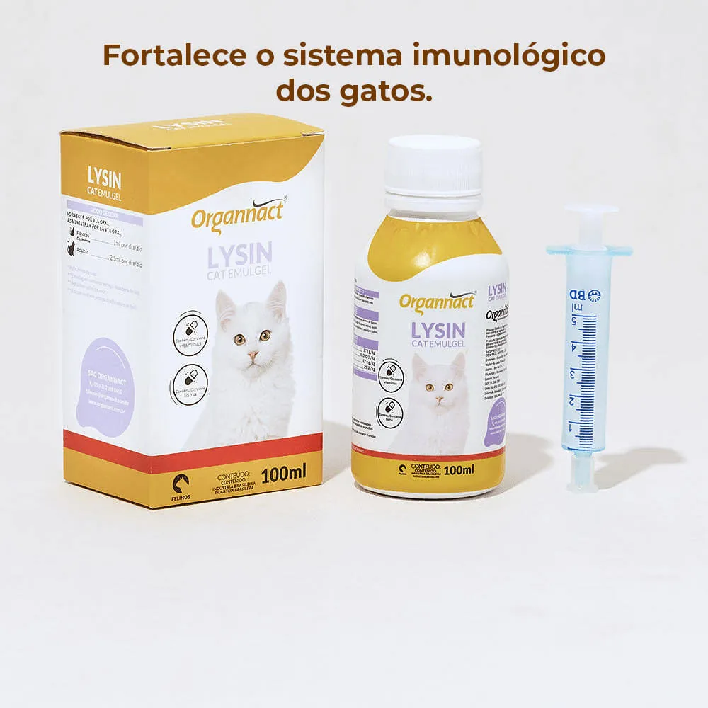 Lysin Cat Emulgel Suplemento Organnact — foto 4
