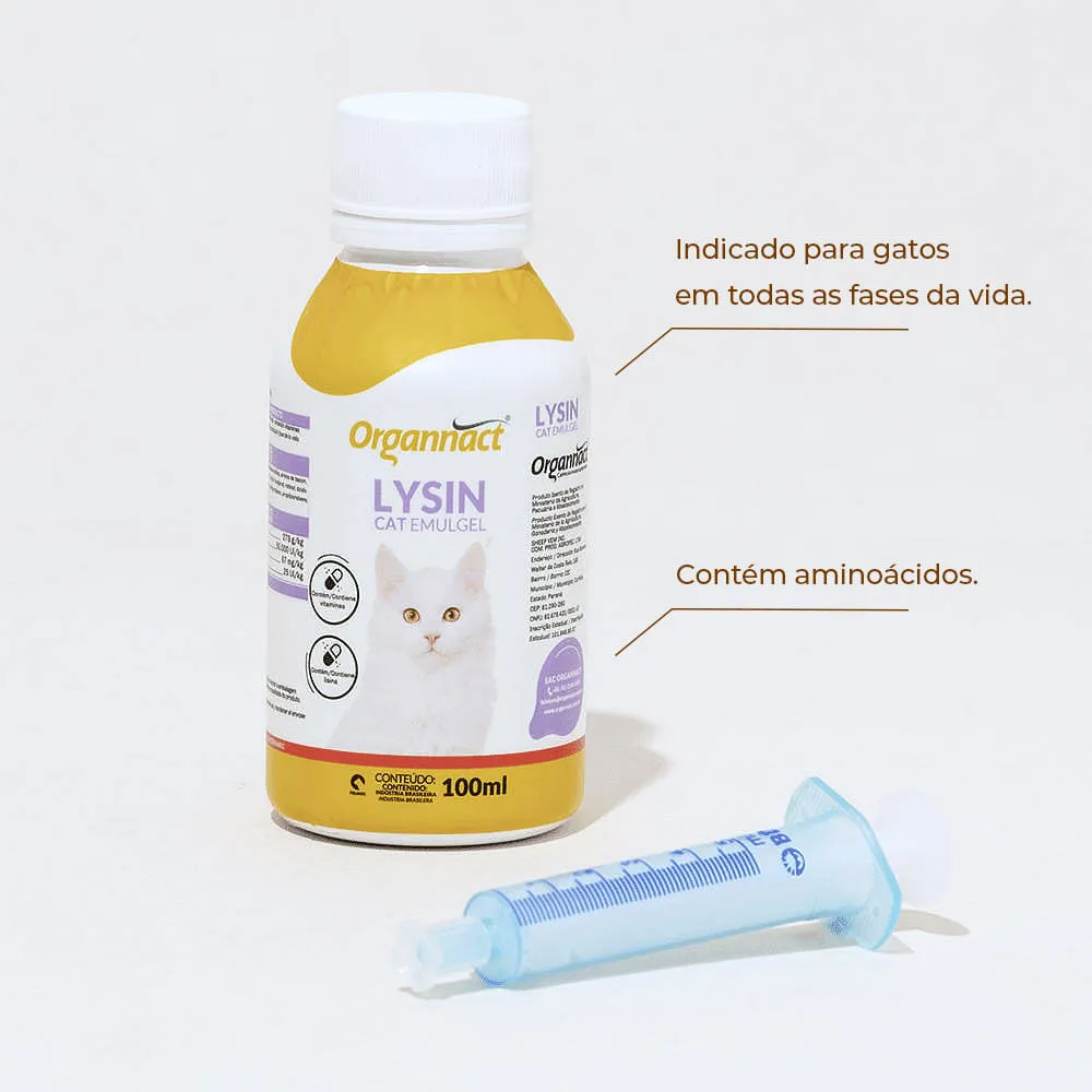 Lysin Cat Emulgel Suplemento Organnact — foto 5