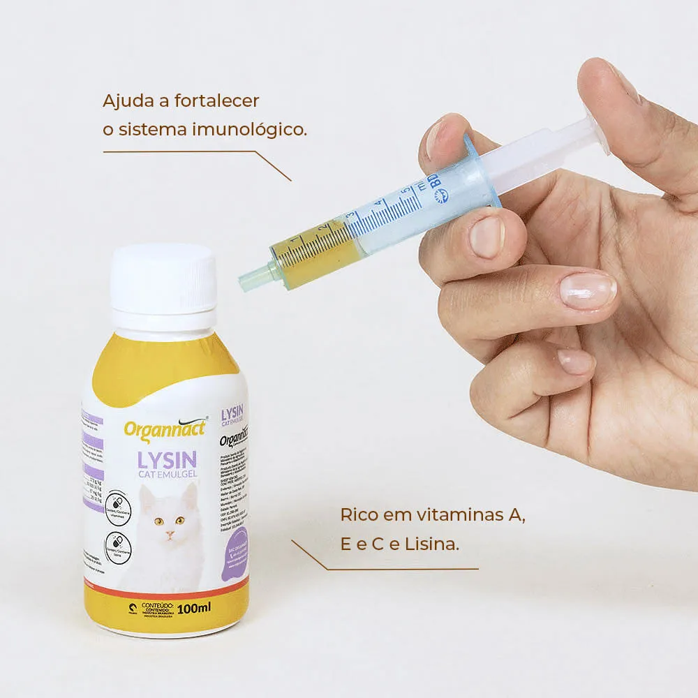 Lysin Cat Emulgel Suplemento Organnact — foto 6