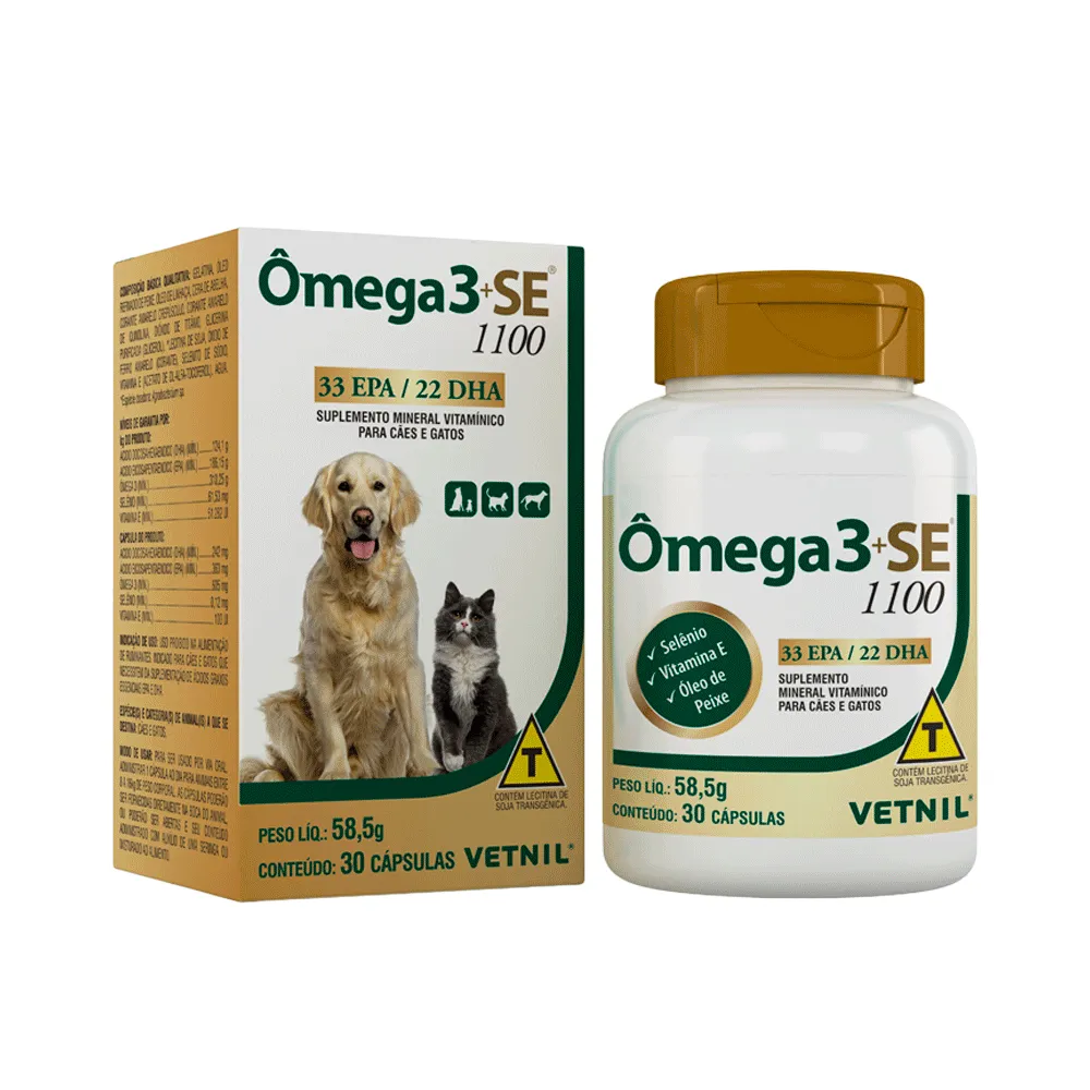 Ômega 3+SE 1100 Suplemento Cães e Gatos — foto 2