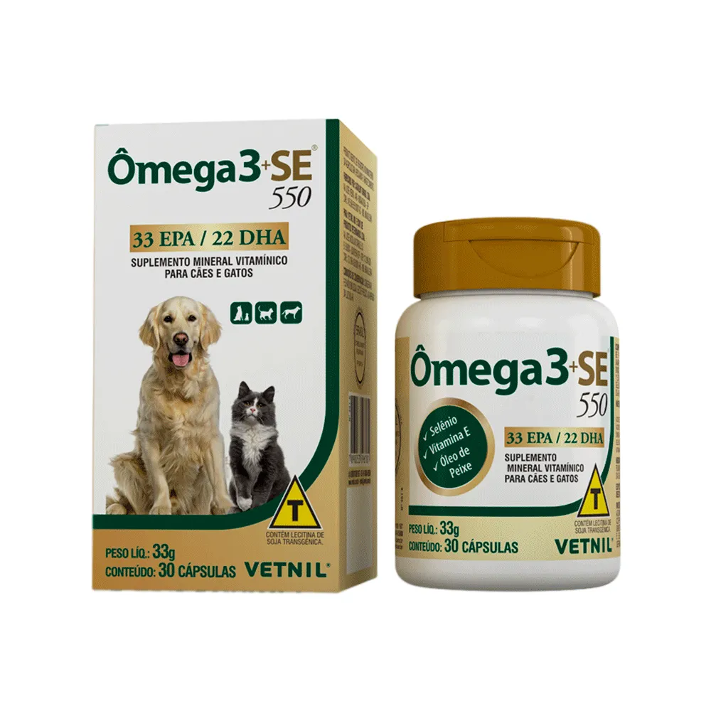 Ômega 3+SE 550 Suplemento Cães e Gatos — foto 2