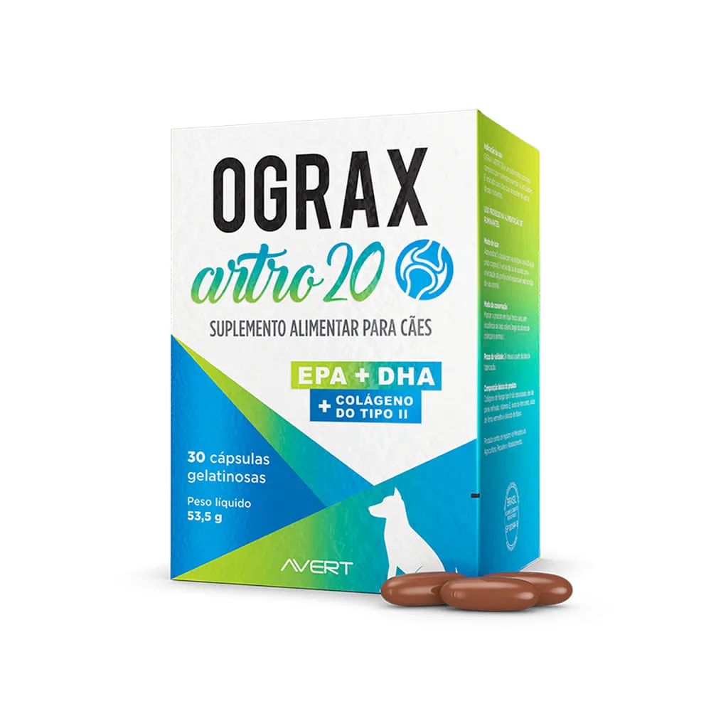 Ograx Artro 20 para Cães Avert