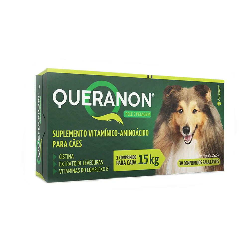 Queranon Pele e Pelagem Suplemento para Cães