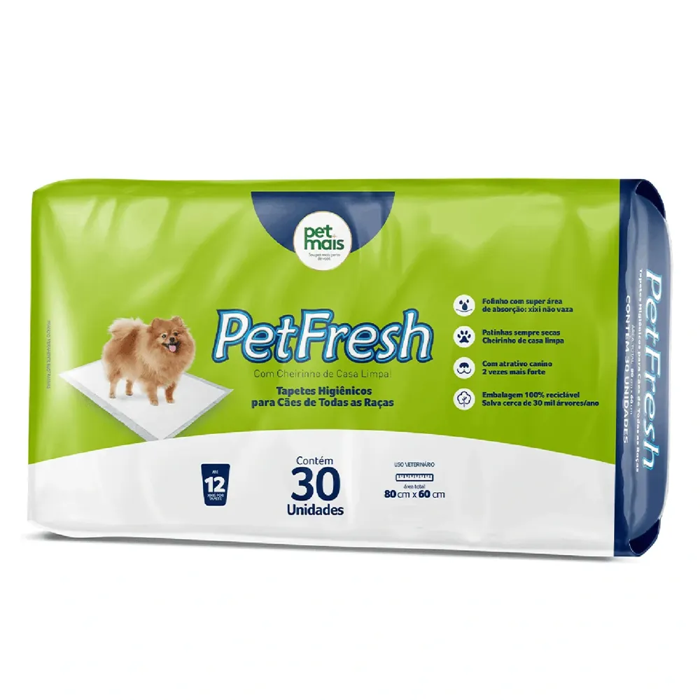 Tapete Higiênico Pet Fresh 80x60cm Petmais — foto 2