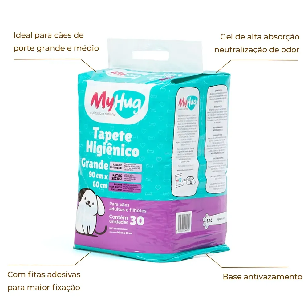 Tapete Higiênico MyHug 90x60cm Slim Grande — foto 2