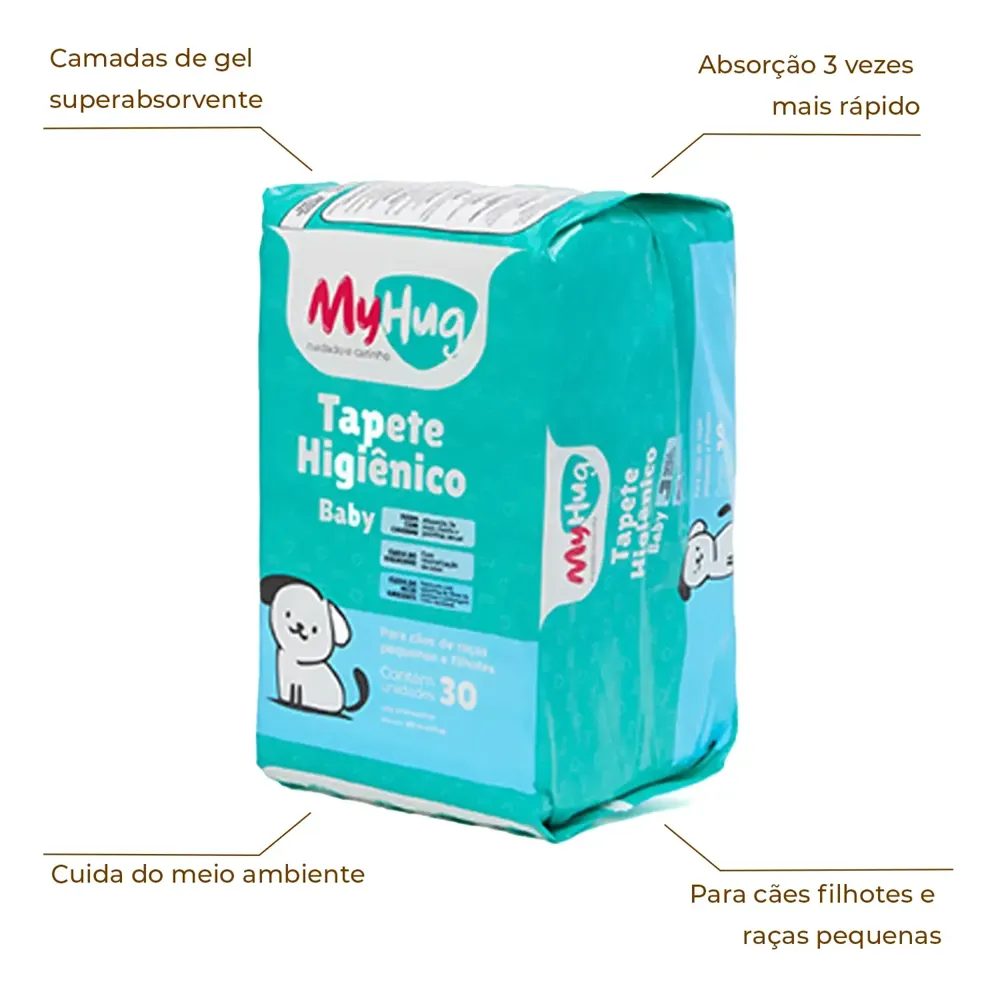 Tapete Higiênico MyHug Baby 60x55cm para Cães Filhotes — foto 2