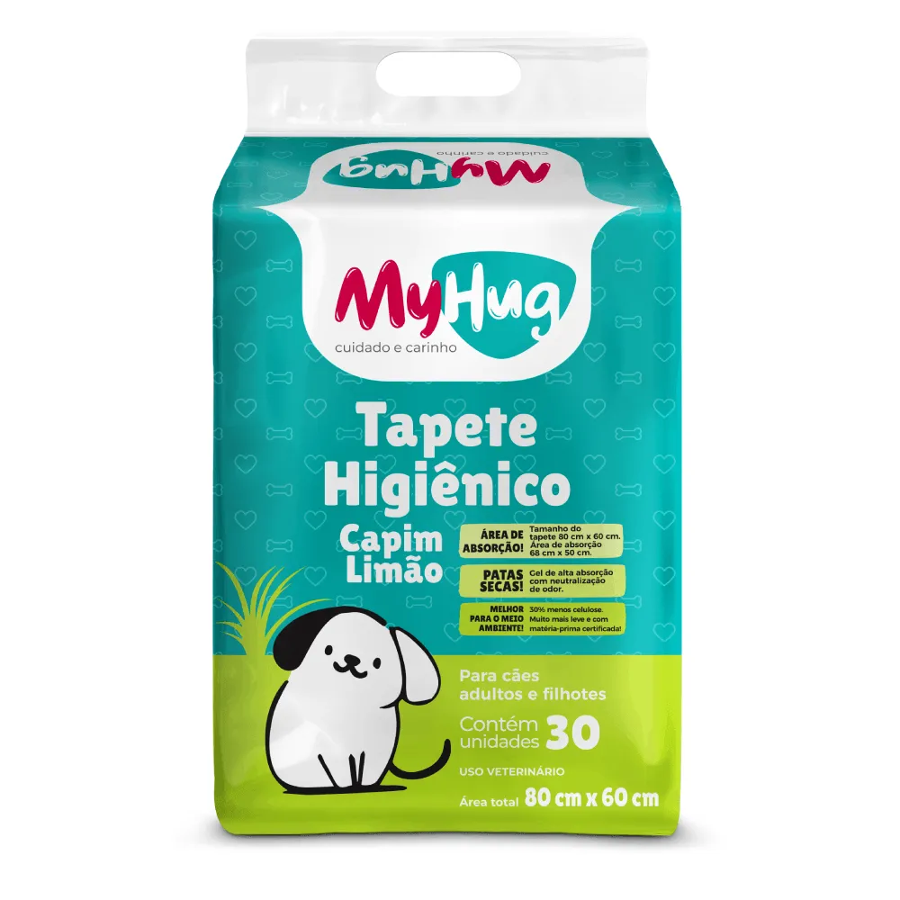 Tapete Higiênico MyHug Capim Limão 80x60cm