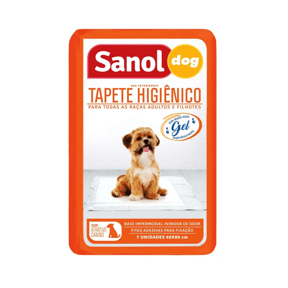 Tapete Higiênico Sanol Dog com Atrativo Canino 7Un
