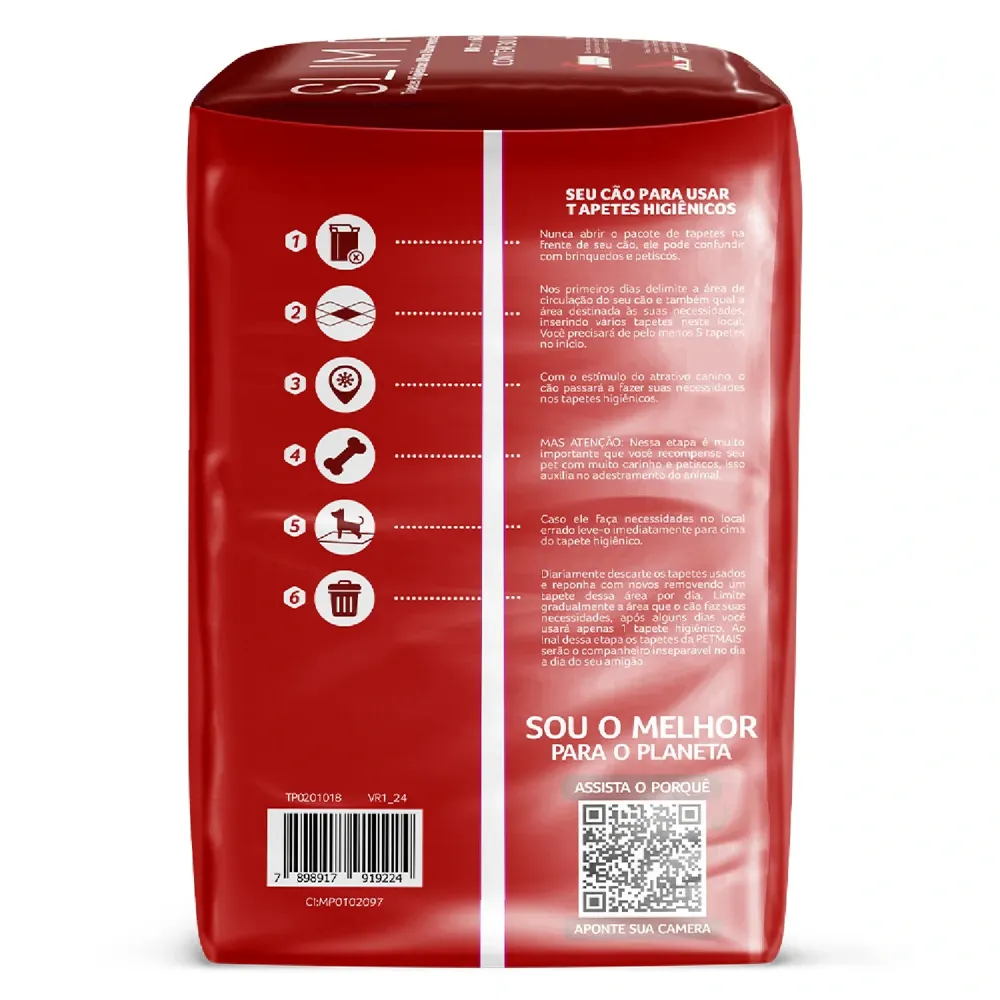 Tapete Higiênico Slim Pads 80x60cm Petmais — foto 4