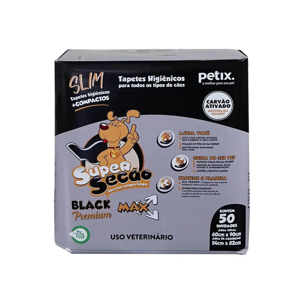 Tapete Higiênico Super Secão Black Premium Slim 90x60 cm — foto 5