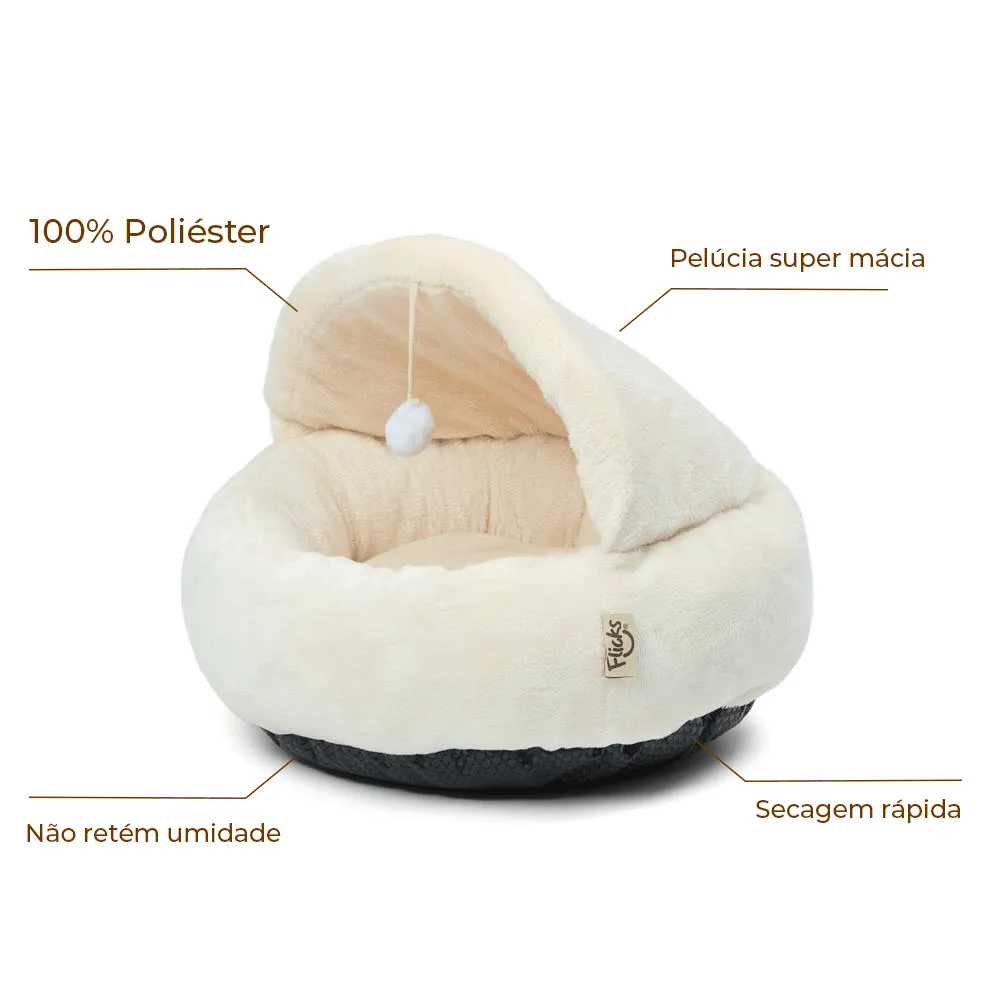 Toca Cama para Gatos Flicks Bege — foto 2