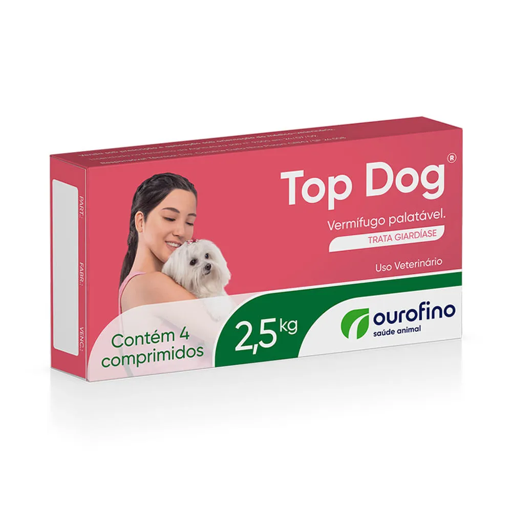 Vermífugo Top Dog para Cães 2,5kg