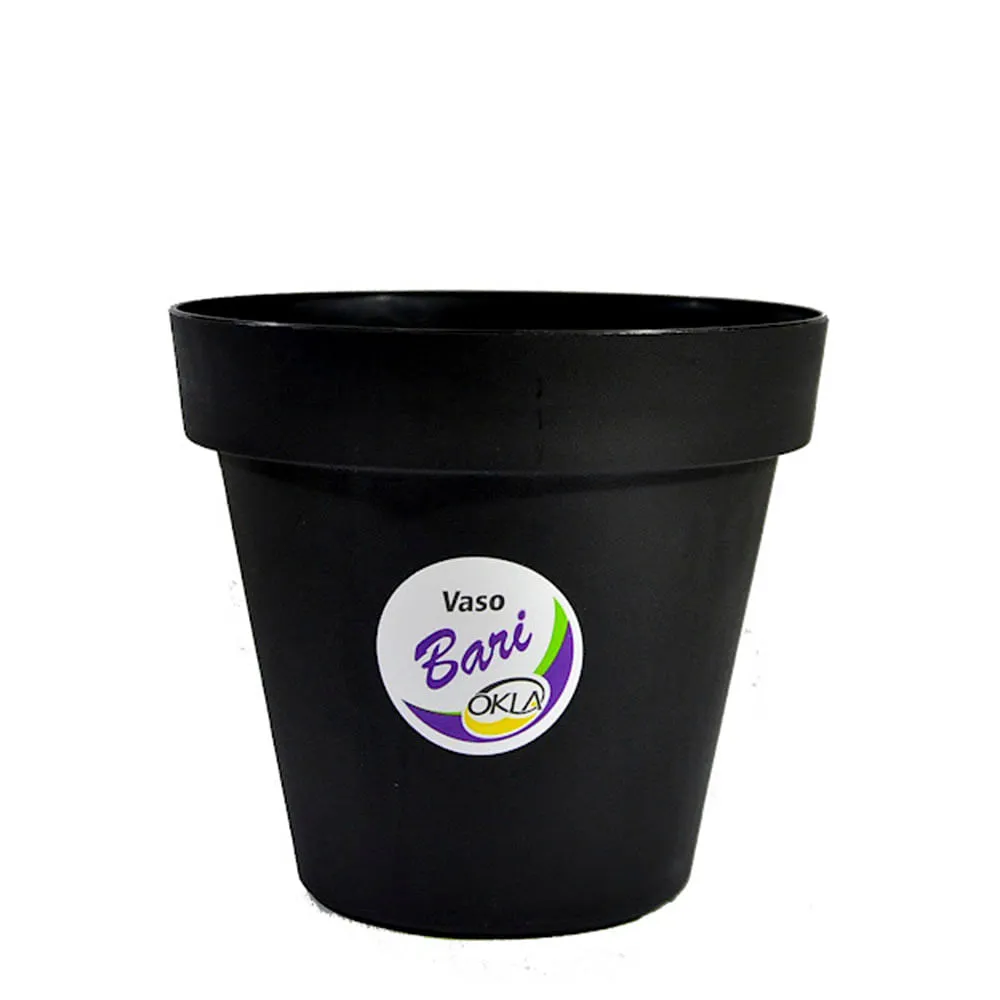 Vaso para Plantas Bari Okla Preto