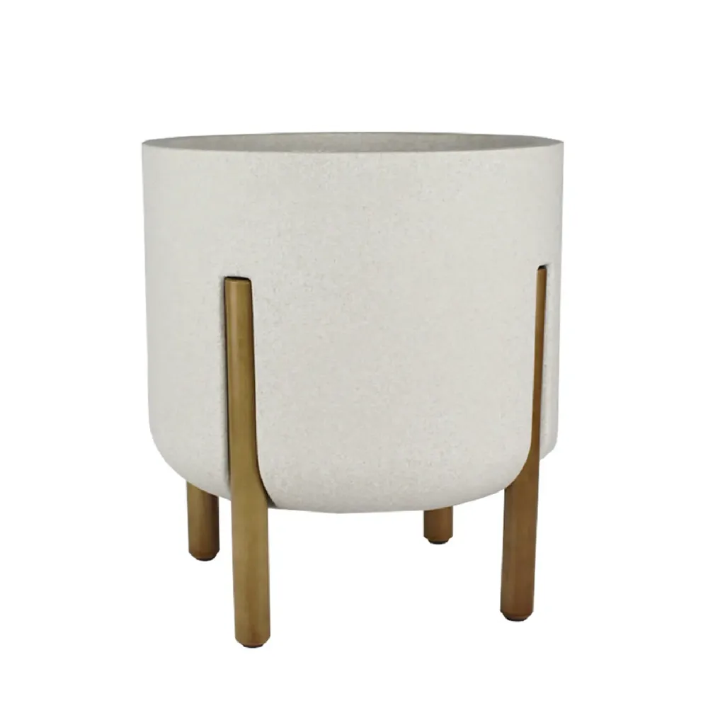 Vaso Cilíndrico Decore Off White
