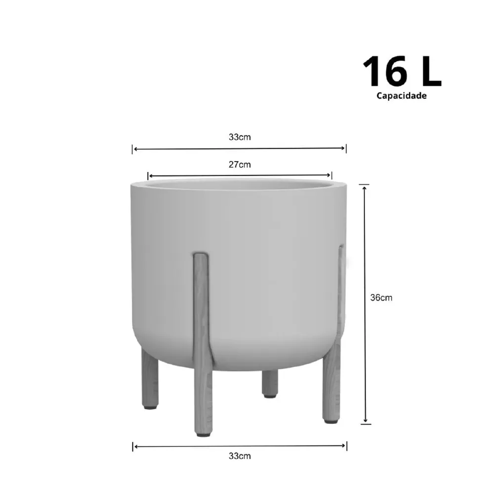 Vaso Cilíndrico Decore Off White — foto 2