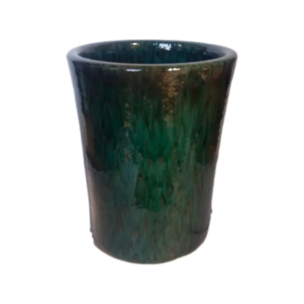 Vaso Cilindro Liso Verde Esmeralda Vasos Tupã