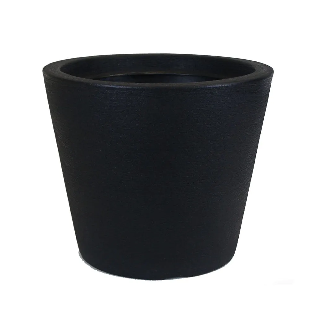 Vaso Cone Baixo Riscatto Preto