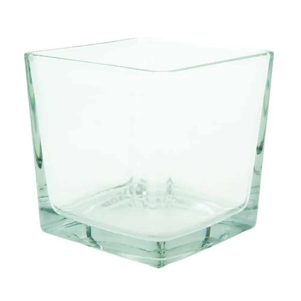 Vaso Cubo Vidro Claro Ts Brasil — foto 2