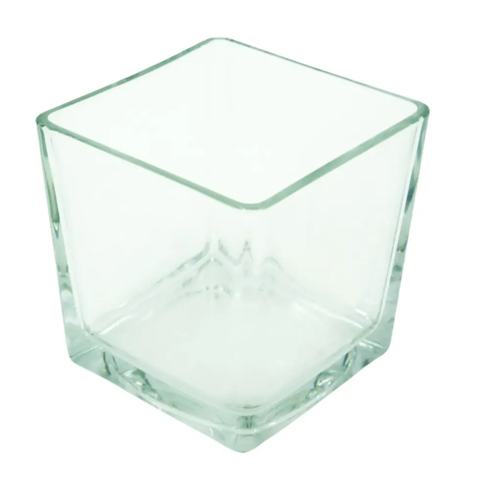 Vaso Cubo Vidro Claro Ts Brasil — foto 4