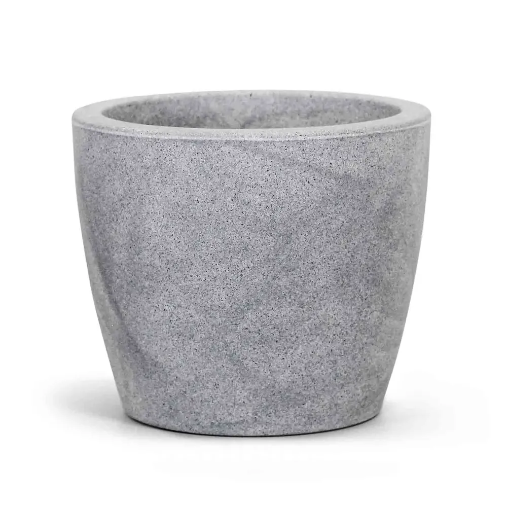 Vaso de Mesa Classic Fosco Redondo Nutriplan Cimento Marmorizado