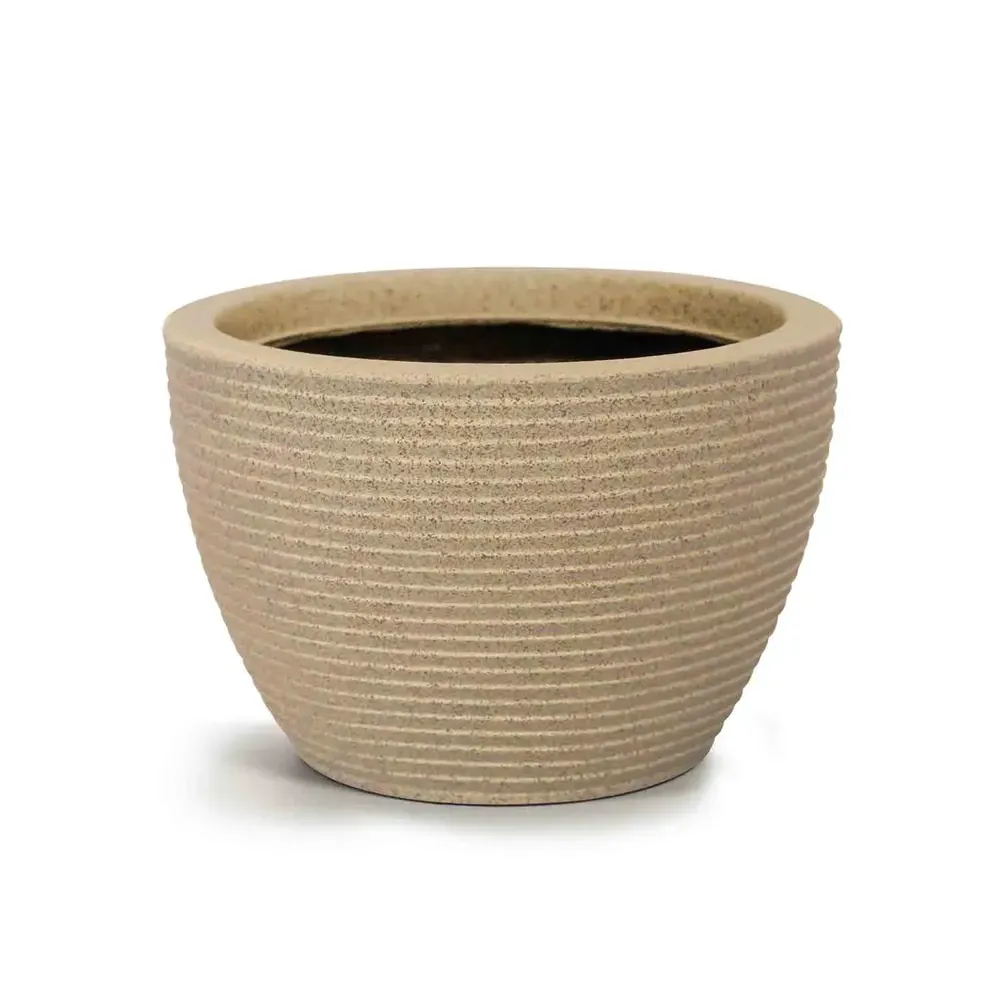 Vaso de Mesa Riscatto Oval Baixo Nutriplan Areia — foto 2