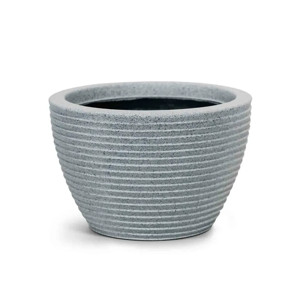 Vaso de Mesa Riscatto Oval Baixo Nutriplan Concreto — foto 2