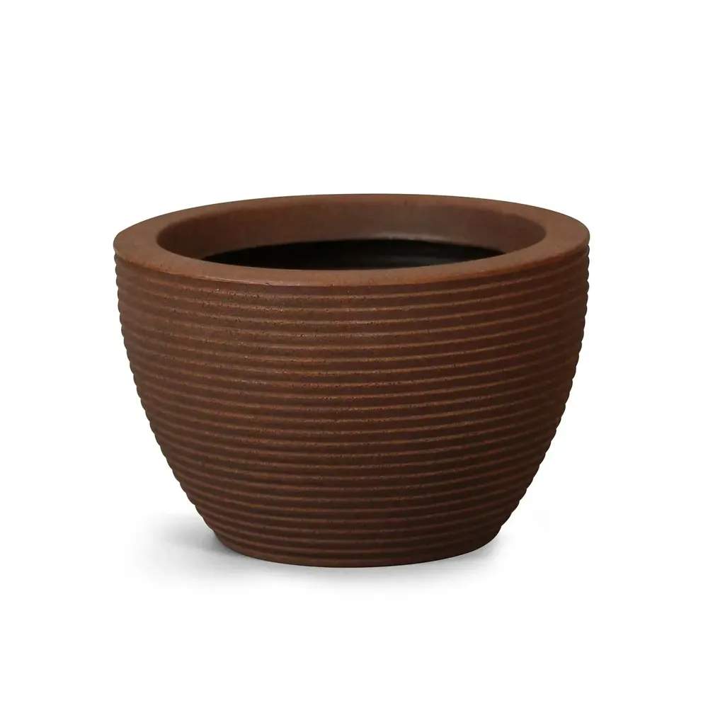 Vaso de Mesa Riscatto Oval Baixo Nutriplan Ferrugem — foto 2
