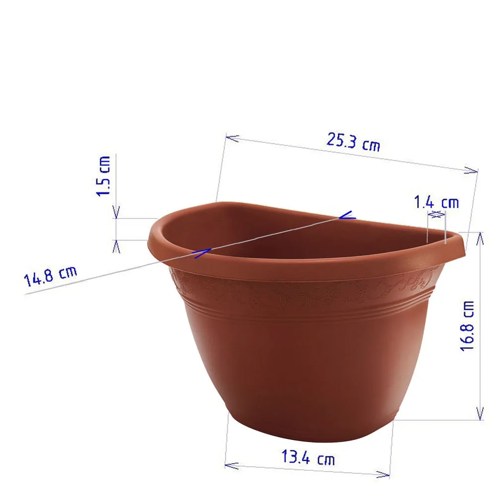 Vaso de Parede Desli Vicenza Marrom