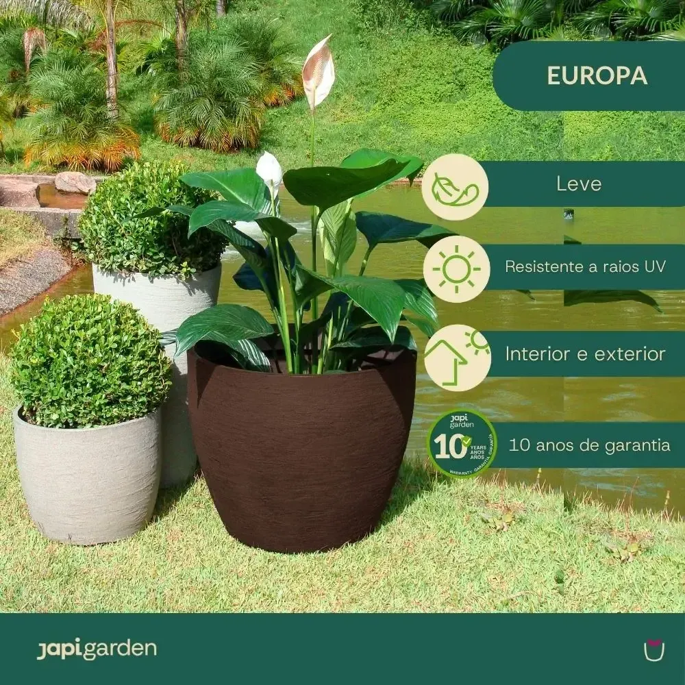 Vaso Europa Redondo Japi Cimento — foto 2