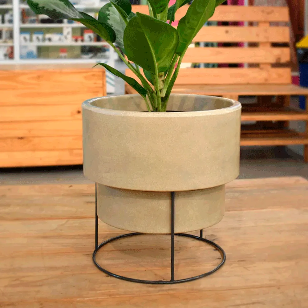 Vaso Loft 29 x 21cm Antique Camurça Vasart — foto 2