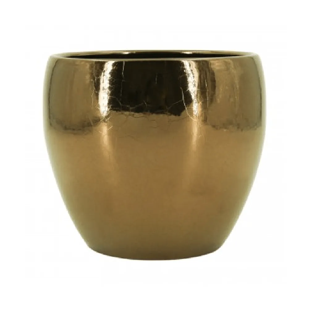 Vaso Lorance Cerâmica Ts Brasil Ouro