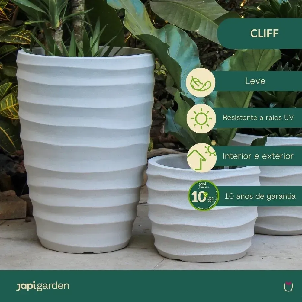 Vaso Redondo Cliff Japi Cimento — foto 2