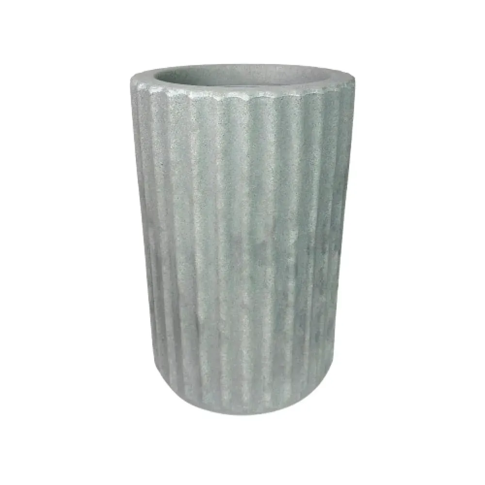 Vaso Roma Frisado Branco Carrara Vasos Vogue — foto 3