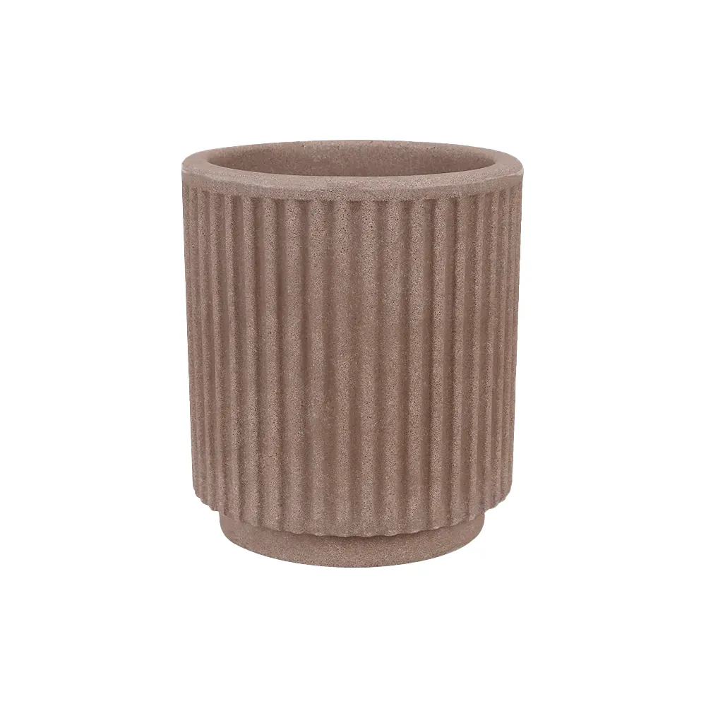 Vaso SP27 Cilindro Fosco 20 x 23cm Antique Castanho Vasart