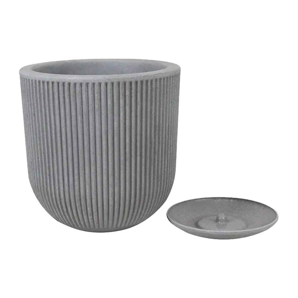 Vaso SP27 Fosco 29 x 29cm com Prato Branco Vasart — foto 2