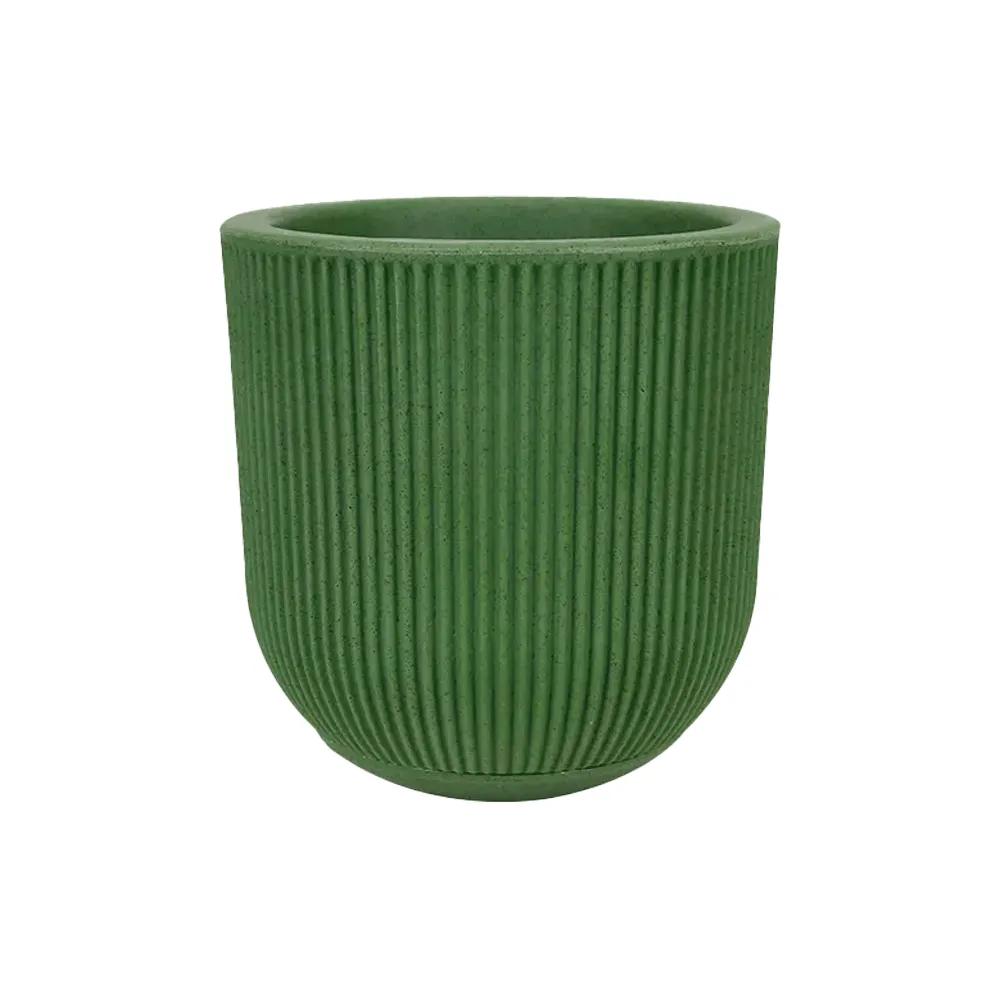Vaso SP27 Fosco 29 x 29cm com Prato Verde Vasart