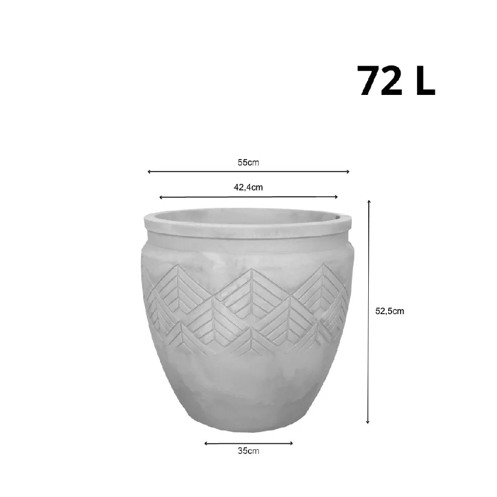 Vaso Tribo Cilíndrico Japi Preto Ardósia — foto 5