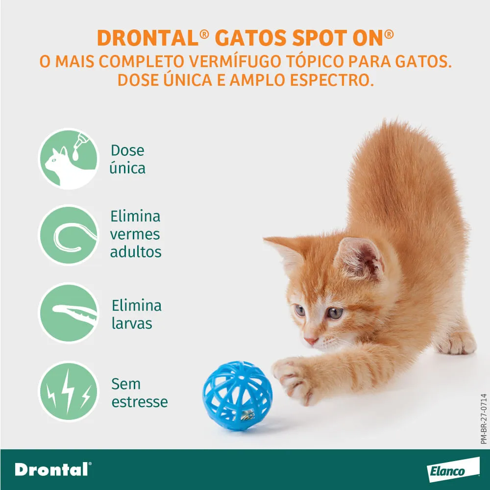 Vermífugo Drontal Spot On para Gatos 0,5kg a 2,5kg — foto 3
