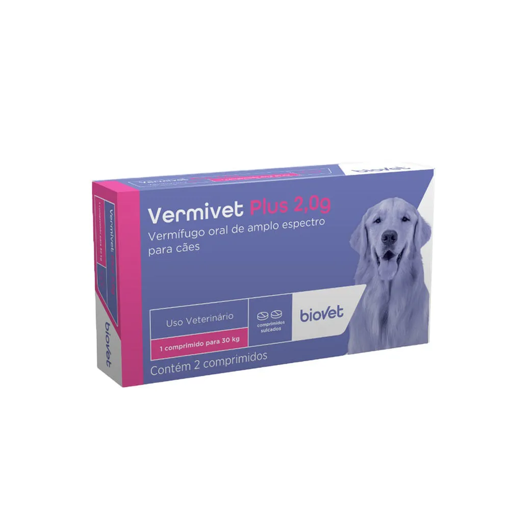 Vermífugo Vermivet Plus 2,0 g Biovet