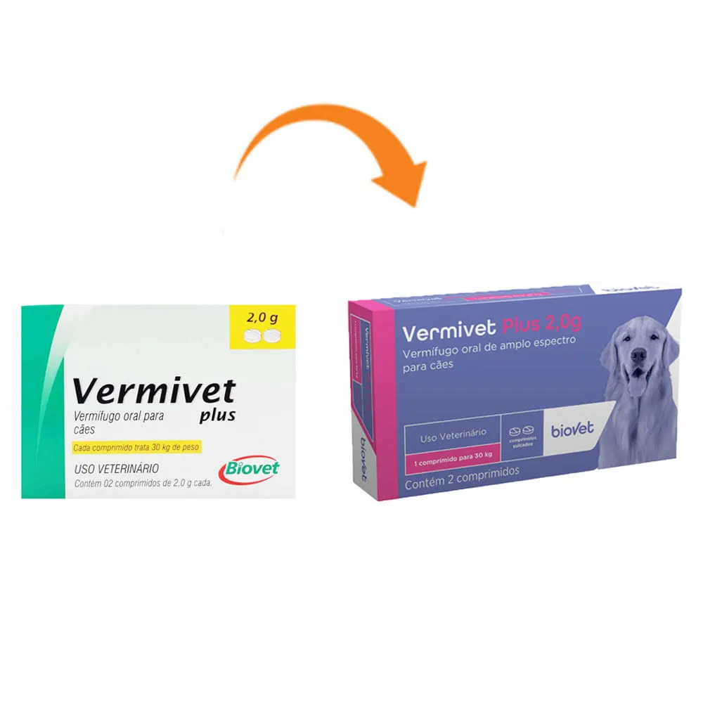 Vermífugo Vermivet Plus 2,0 g Biovet — foto 2