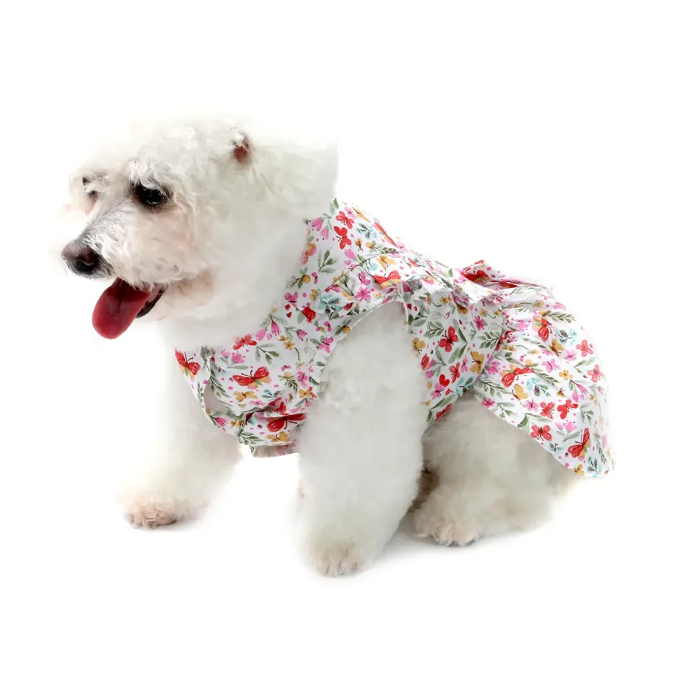 Vestido Borboletas Bichinho Chic Bege
