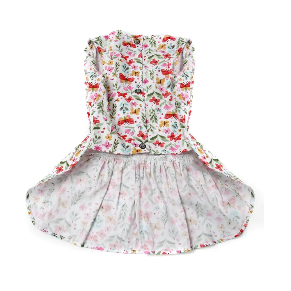 Vestido Borboletas Bichinho Chic Bege — foto 3
